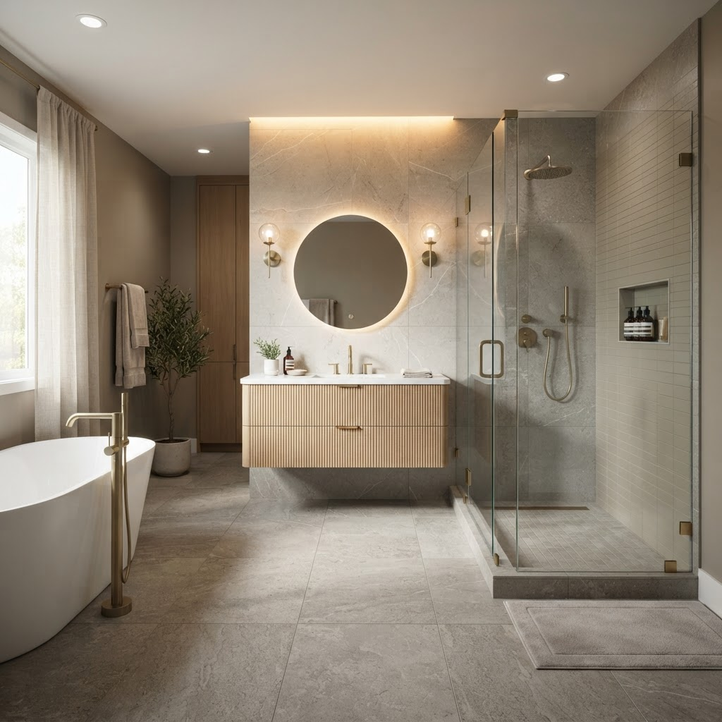 Reforma de baño moderno en Alicante